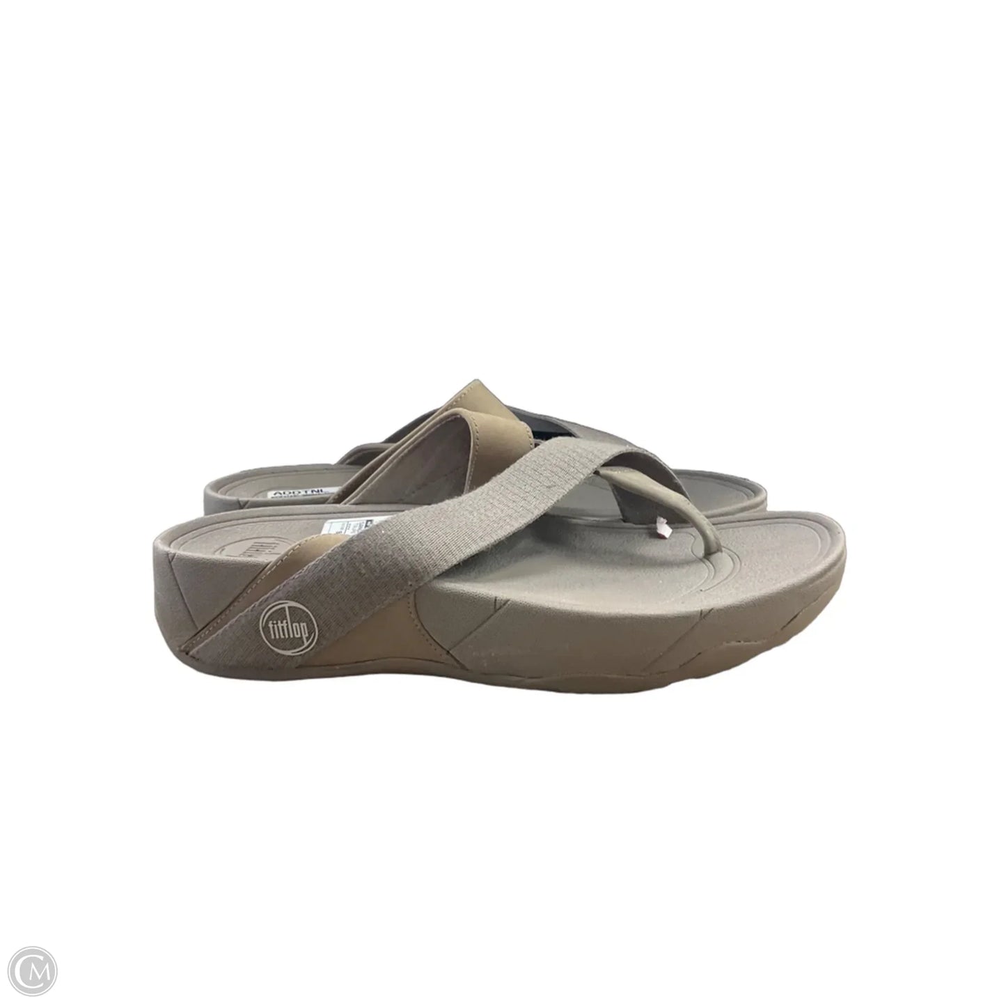 Sandals Flip Flops By Fitflop In Taupe, Size: 9