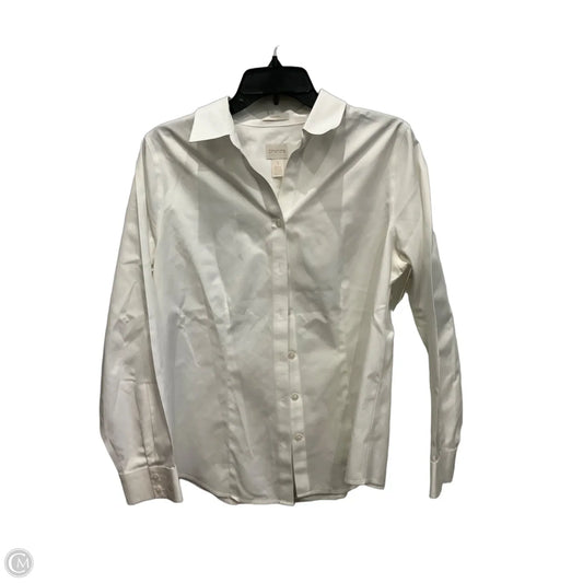 Blouse Long Sleeve By Chicos In White, Size: 1x