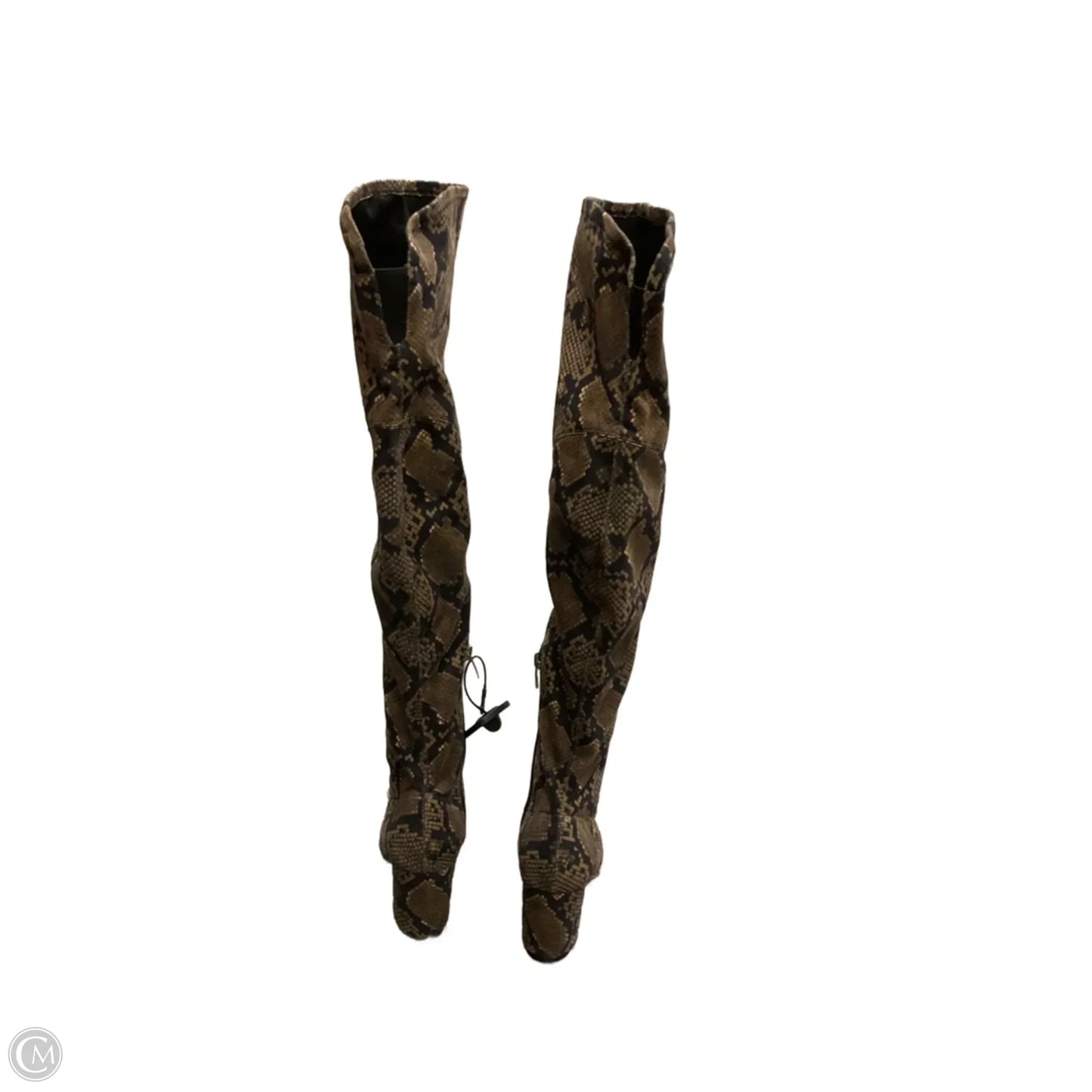 Boots Over-the-knee Heels By Marc Fisher In Snakeskin Print, Size: 6