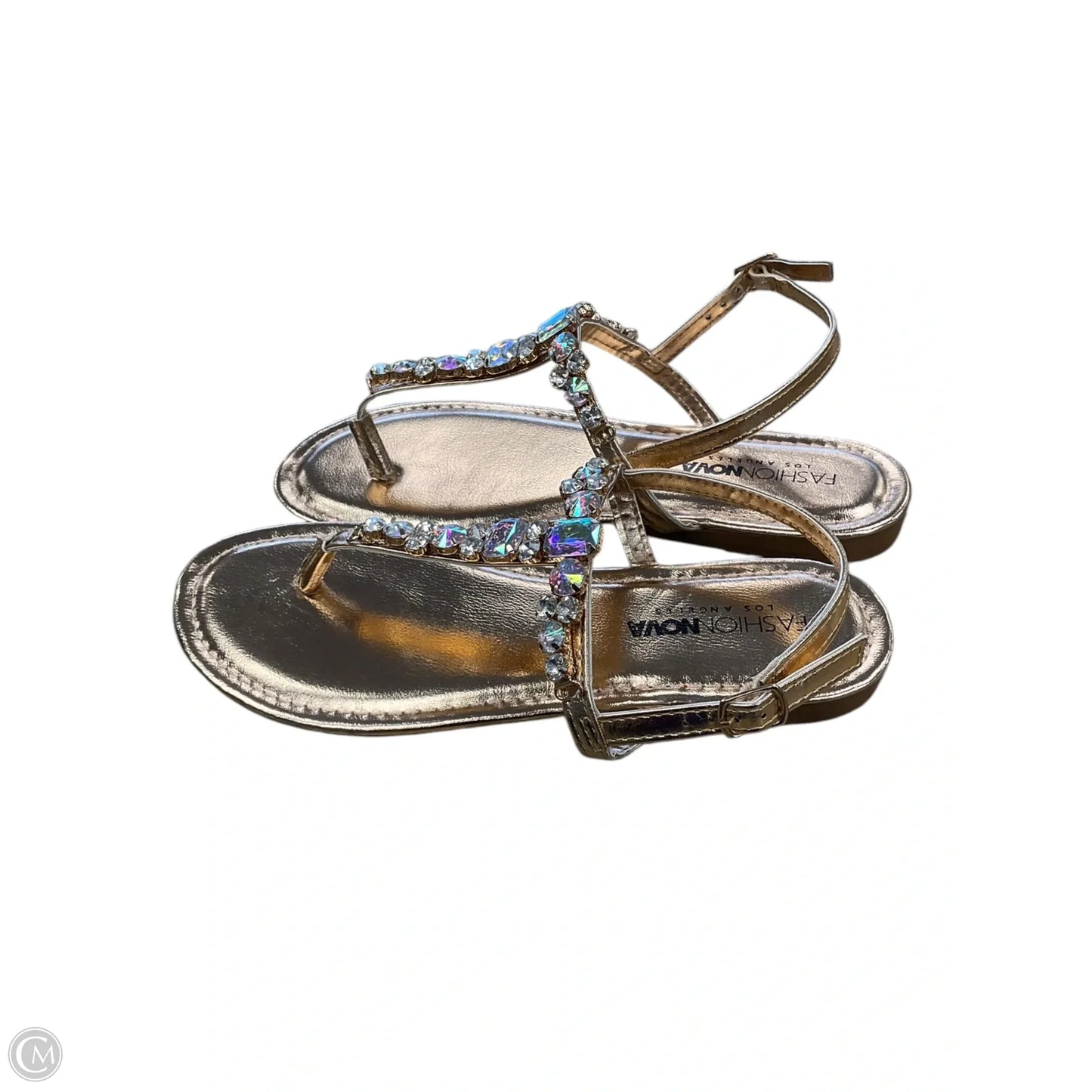 Sandals Flats By Fashion Nova In Multi-colored, Size: 7