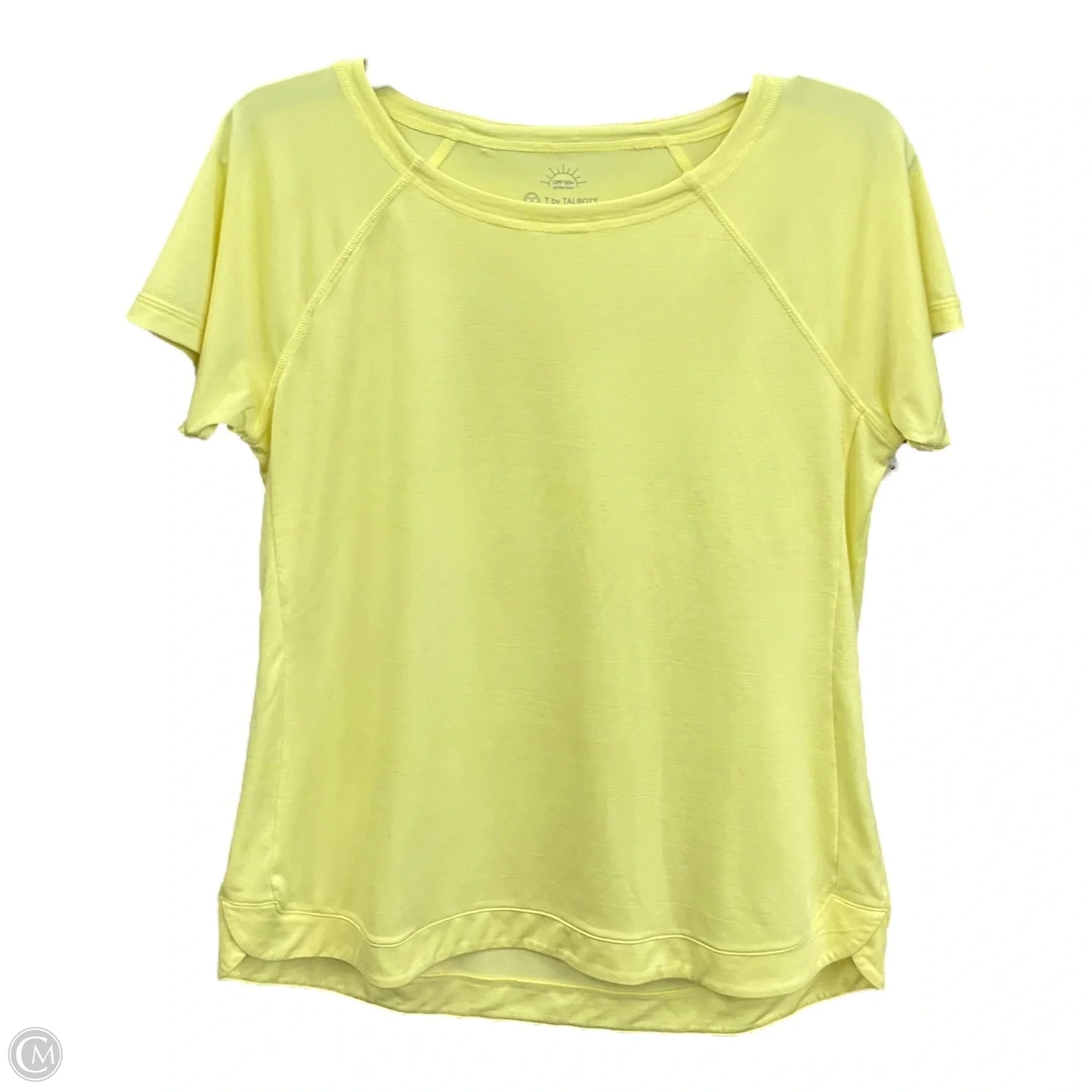 Top Short Sleeve Basic By Talbots In Yellow, Size: S