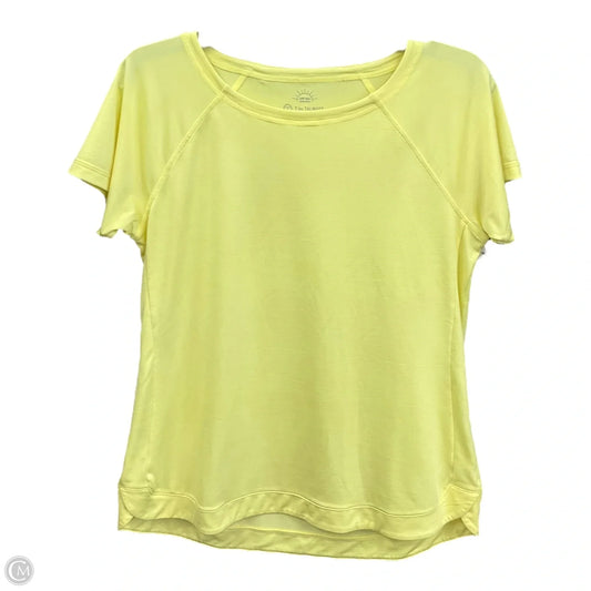 Top Short Sleeve Basic By Talbots In Yellow, Size: S