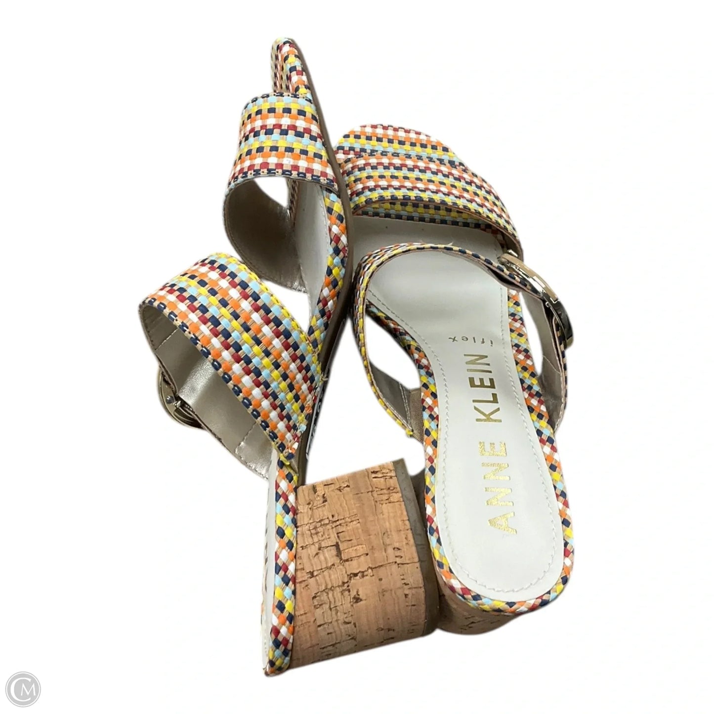 Sandals Heels Block By Anne Klein In Multi-colored, Size: 6.5