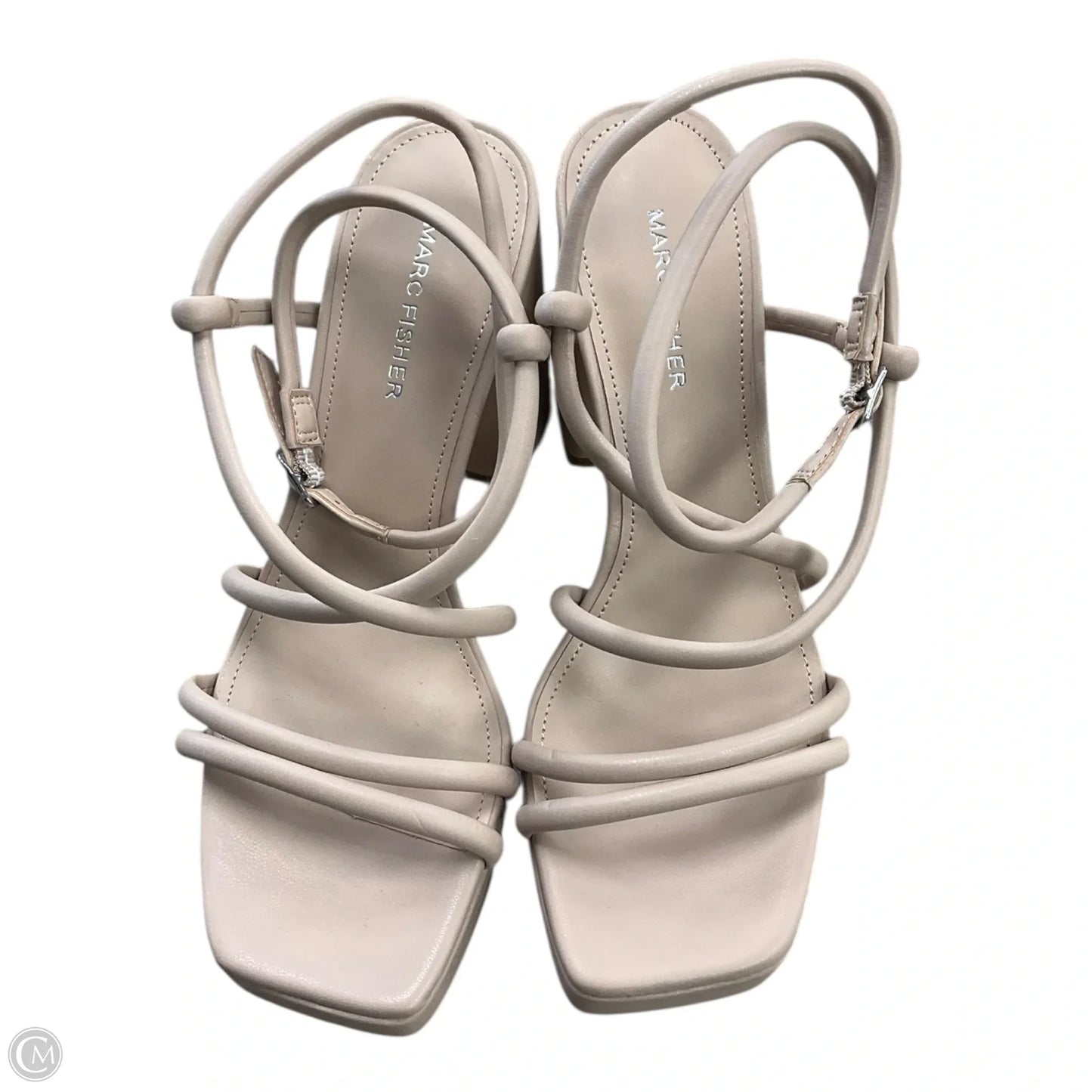 Sandals Heels Platform By Marc Fisher In Beige, Size: 8
