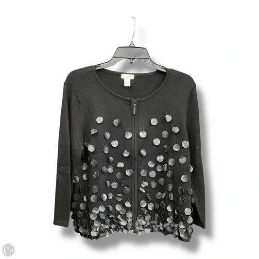 Jacket Shirt By Chicos In Black, Size: L
