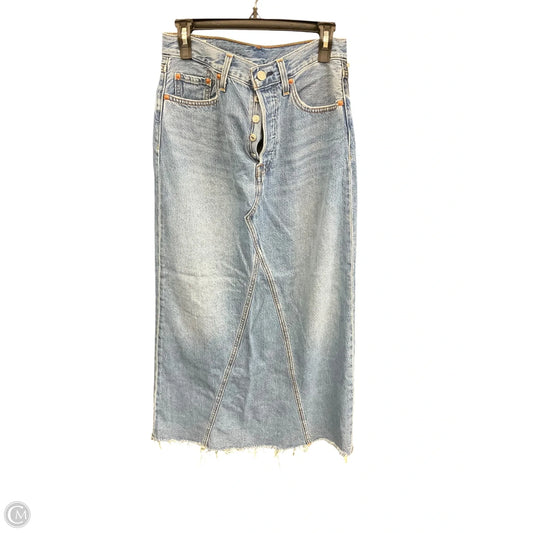 Skirt Maxi By Levis In Blue Denim, Size: 4