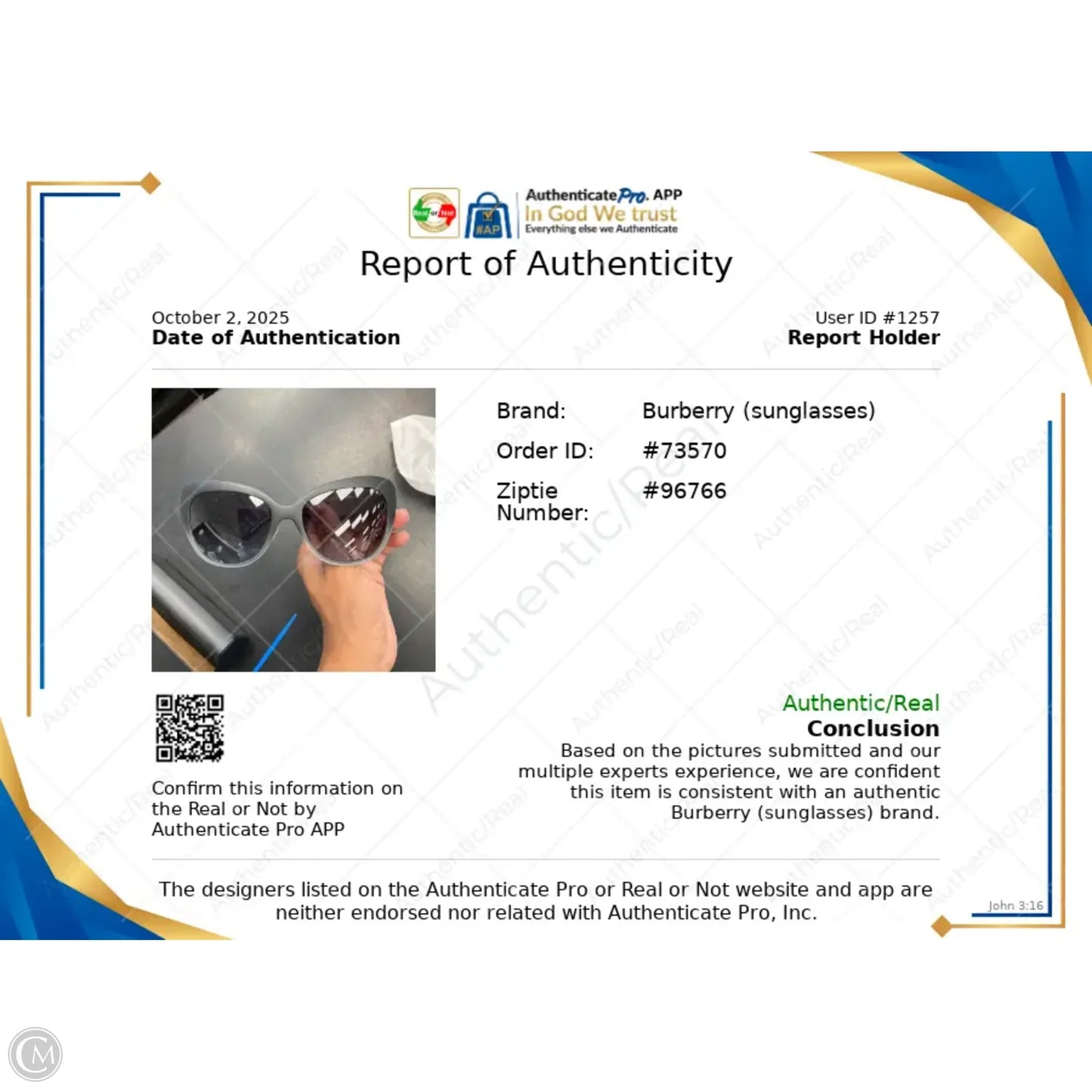 Sunglass Case Luxury Designer By Burberry