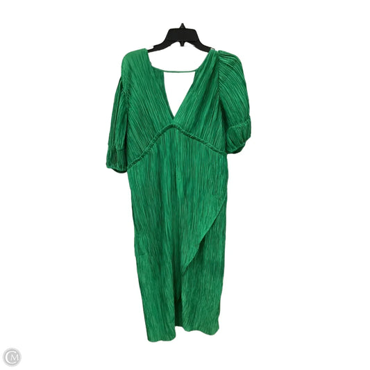 Dress Party Midi By Anthropologie In Green, Size: L