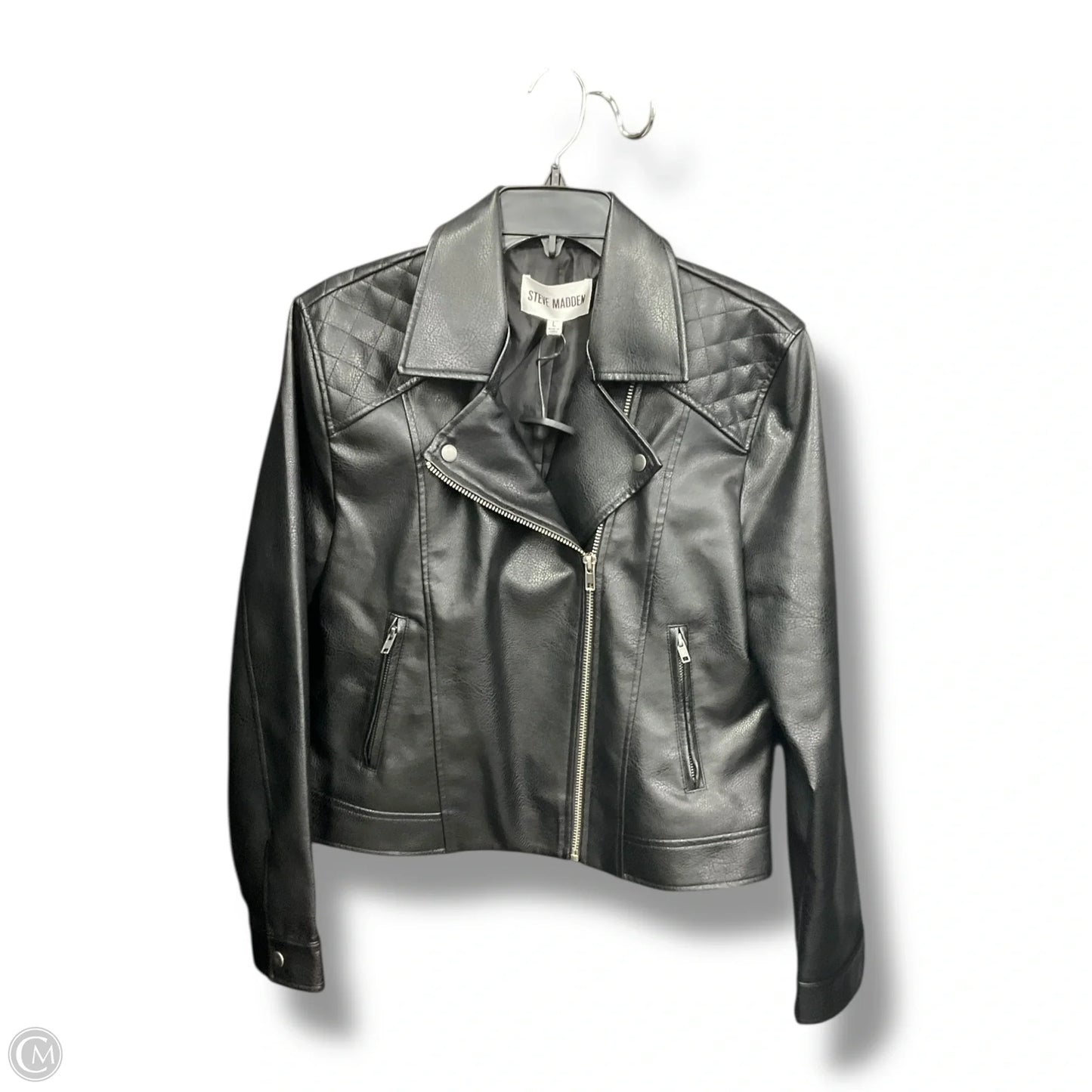 Jacket Moto By Steve Madden In Black, Size: L