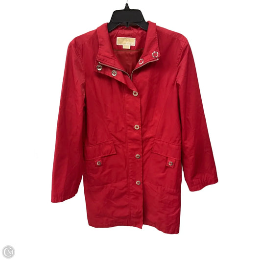 Coat Trench Coat By Michael By Michael Kors In Red, Size: M