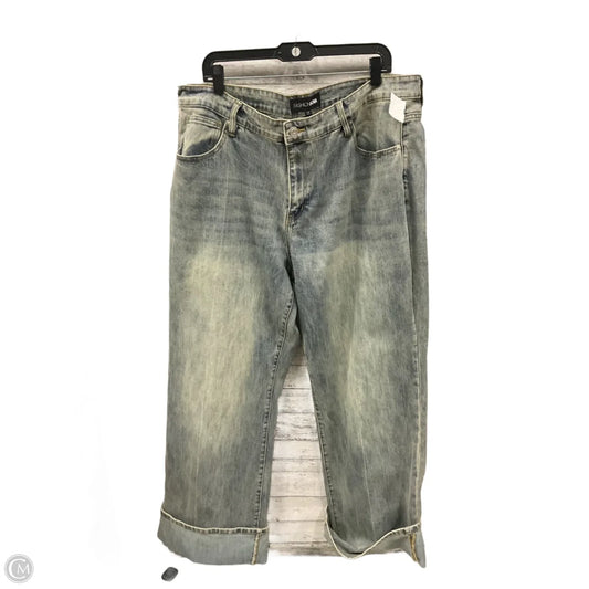 Jeans Wide Leg By Fashion Nova In Blue Denim, Size: 18