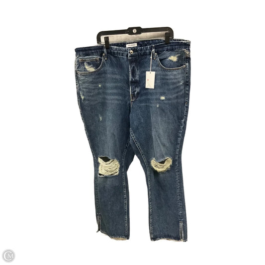 Jeans Straight By Good American In Blue Denim, Size: 20