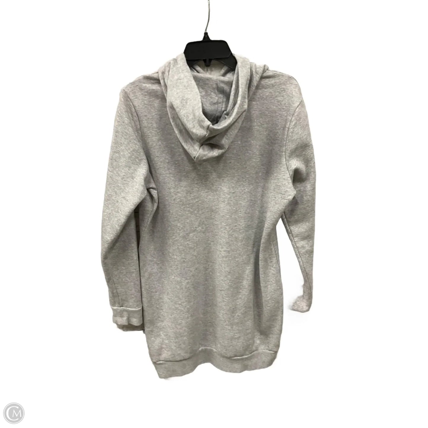Athletic Sweatshirt Hoodie By Puma In Grey, Size: L