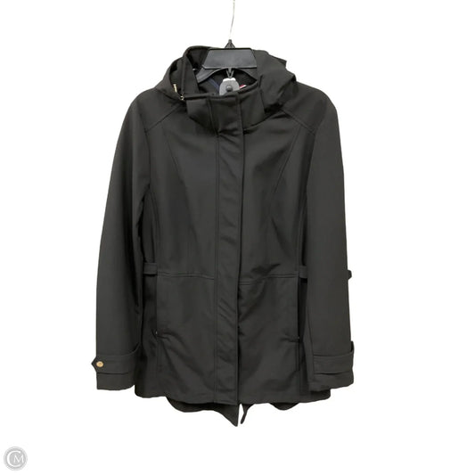 Coat Raincoat By Tommy Hilfiger In Black, Size: L
