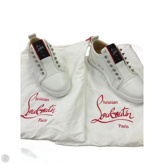 Shoes Luxury Designer By Christian Louboutin In White, Size: 7.5