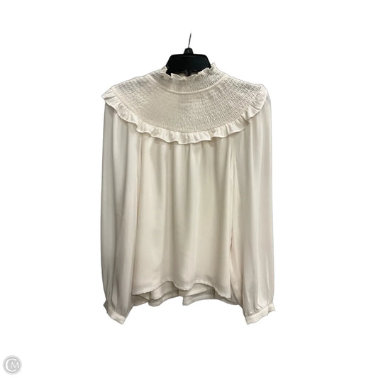 Top Long Sleeve By Loft In Cream, Size: Lp