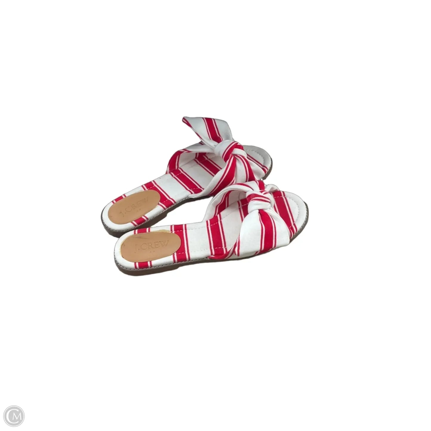 Sandals Flats By J. Crew In Red & White, Size: 6