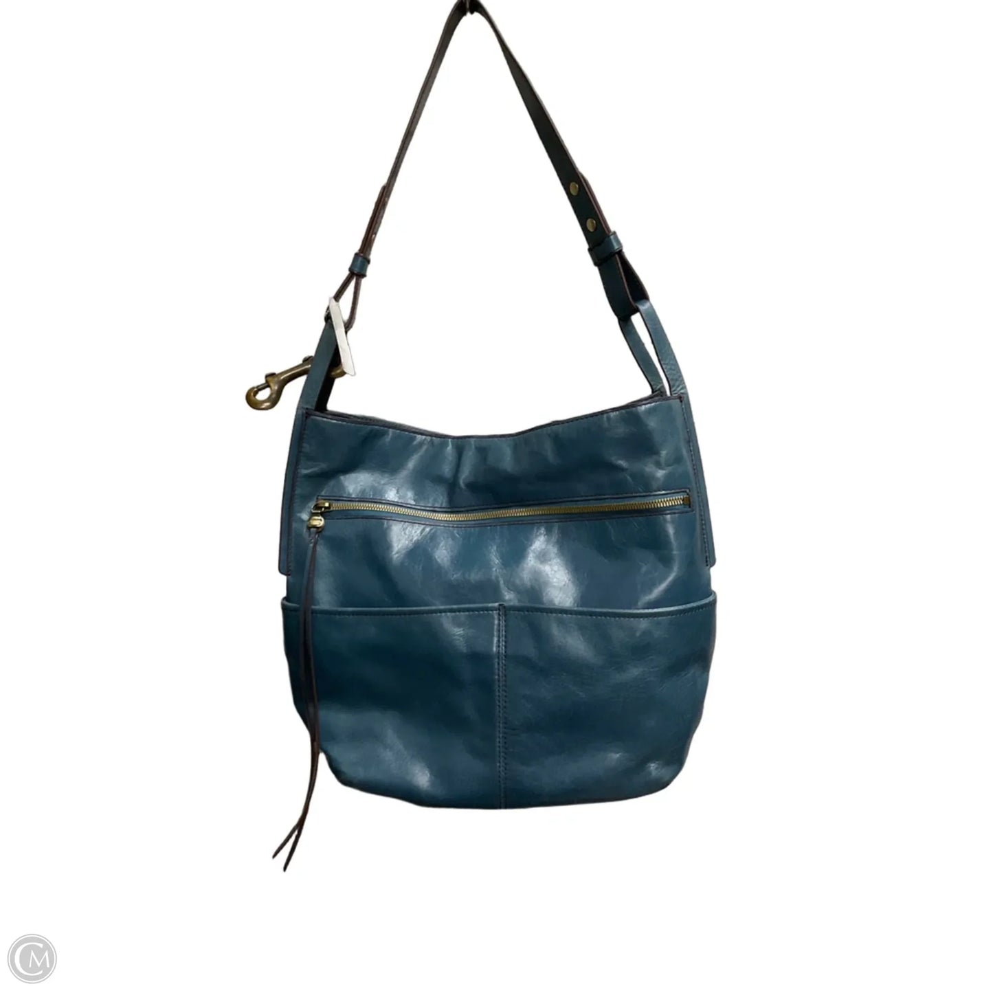 Handbag Leather By Hobo Intl, Size: Medium