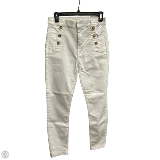 Jeans Skinny By Loft In White Denim, Size: 0