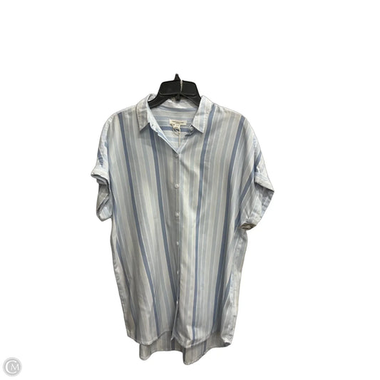 Blouse Short Sleeve By Beachlunchlounge In Blue, Size: M