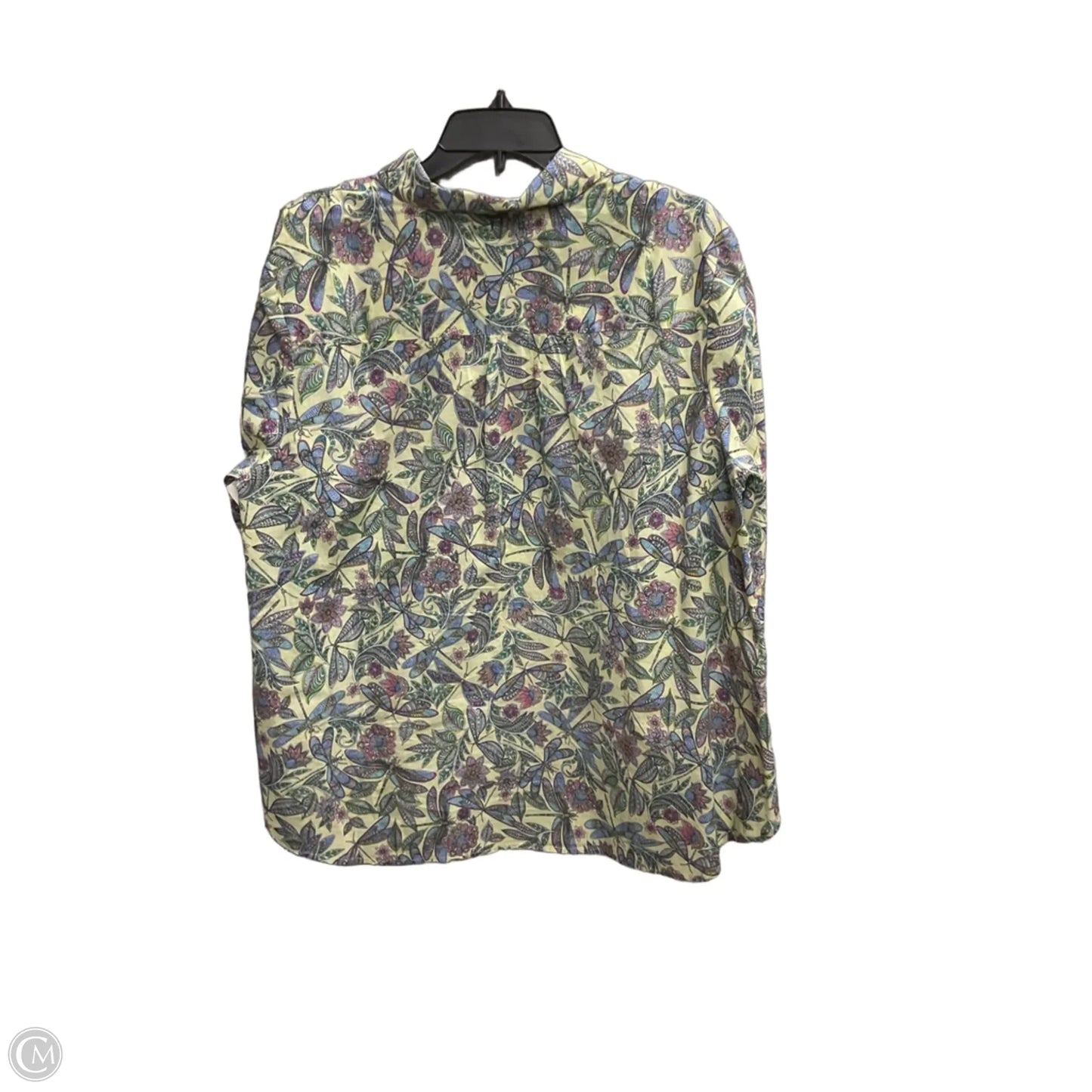 Blouse Long Sleeve By J. Jill In Green, Size: Xl