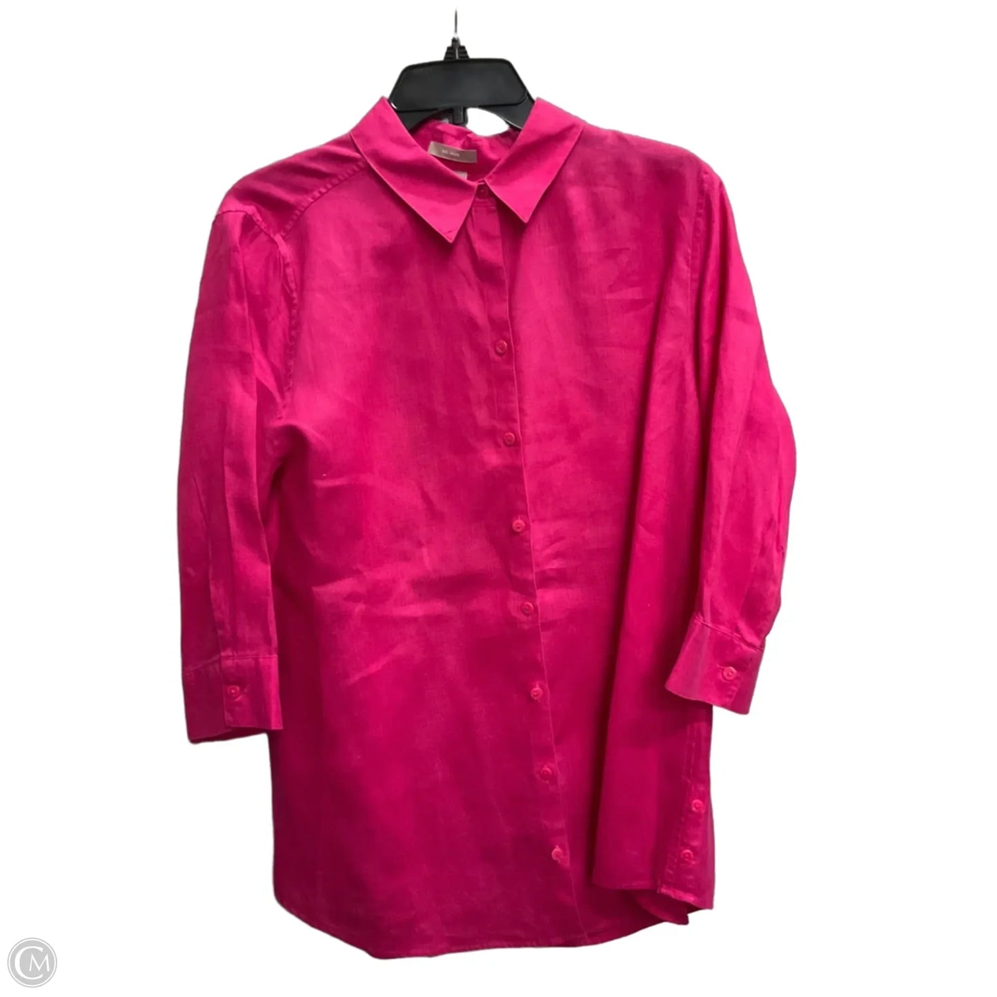 Blouse Long Sleeve By Chicos In Pink, Size: L