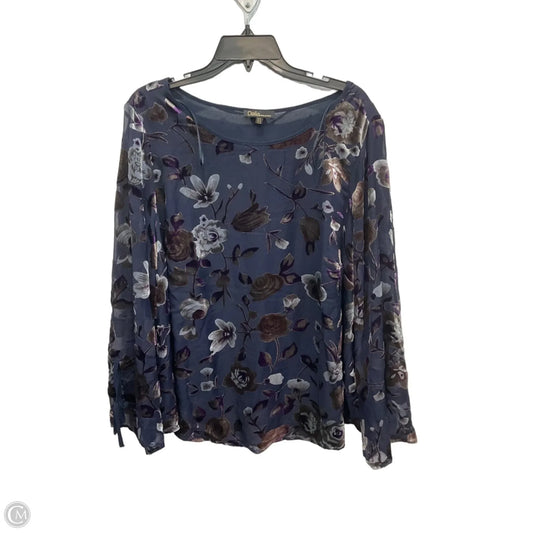 Top Long Sleeve By Dalia In Floral Print, Size: 1x