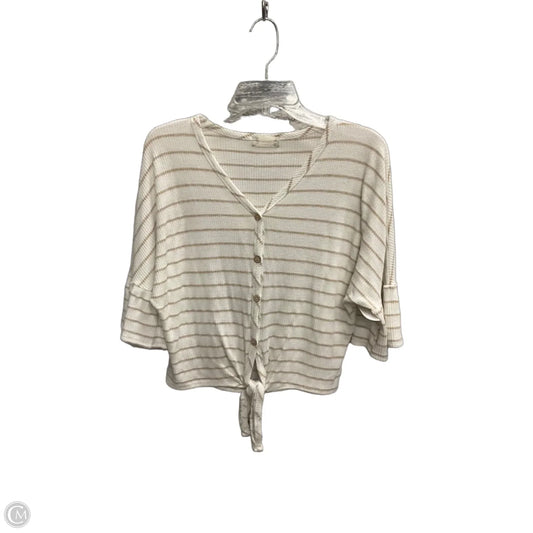 Blouse Short Sleeve By Altard State In Cream, Size: M