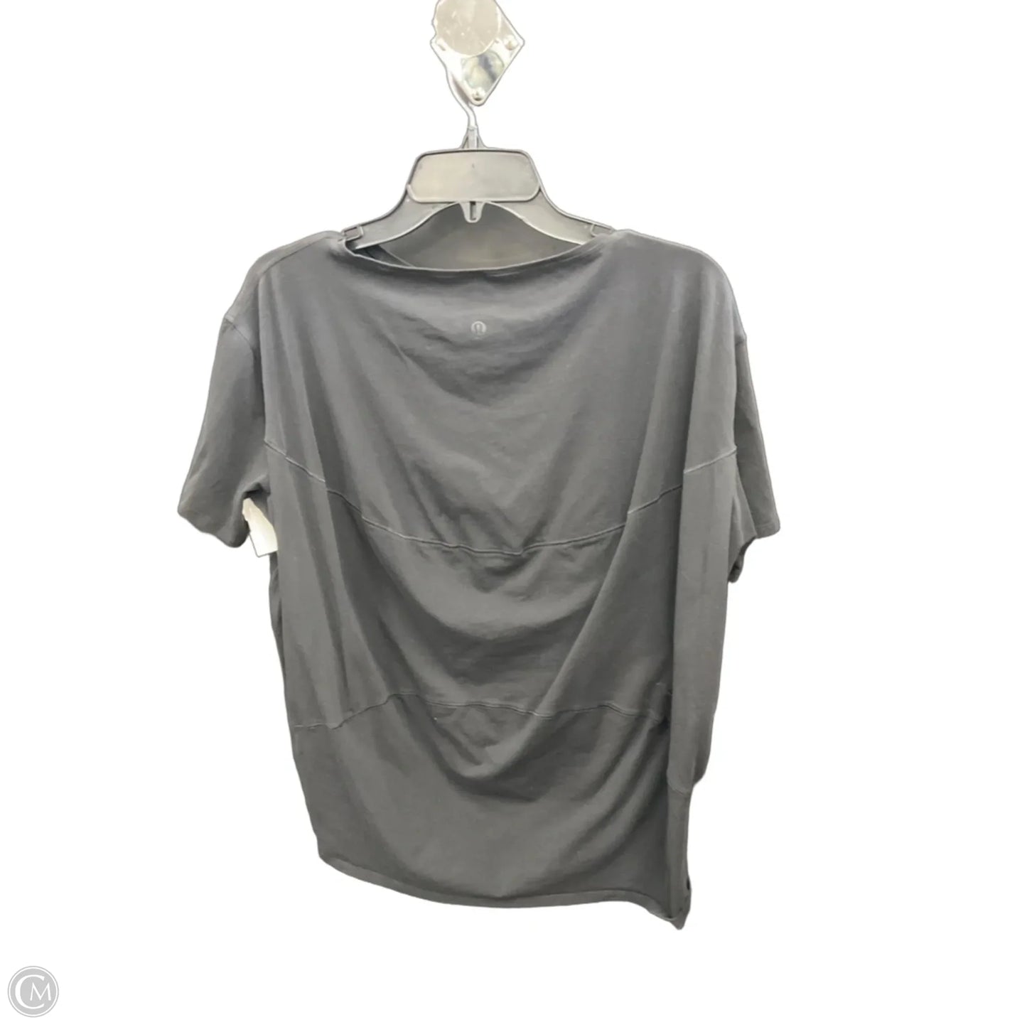 Athletic Top Short Sleeve By Lululemon In Black, Size: M