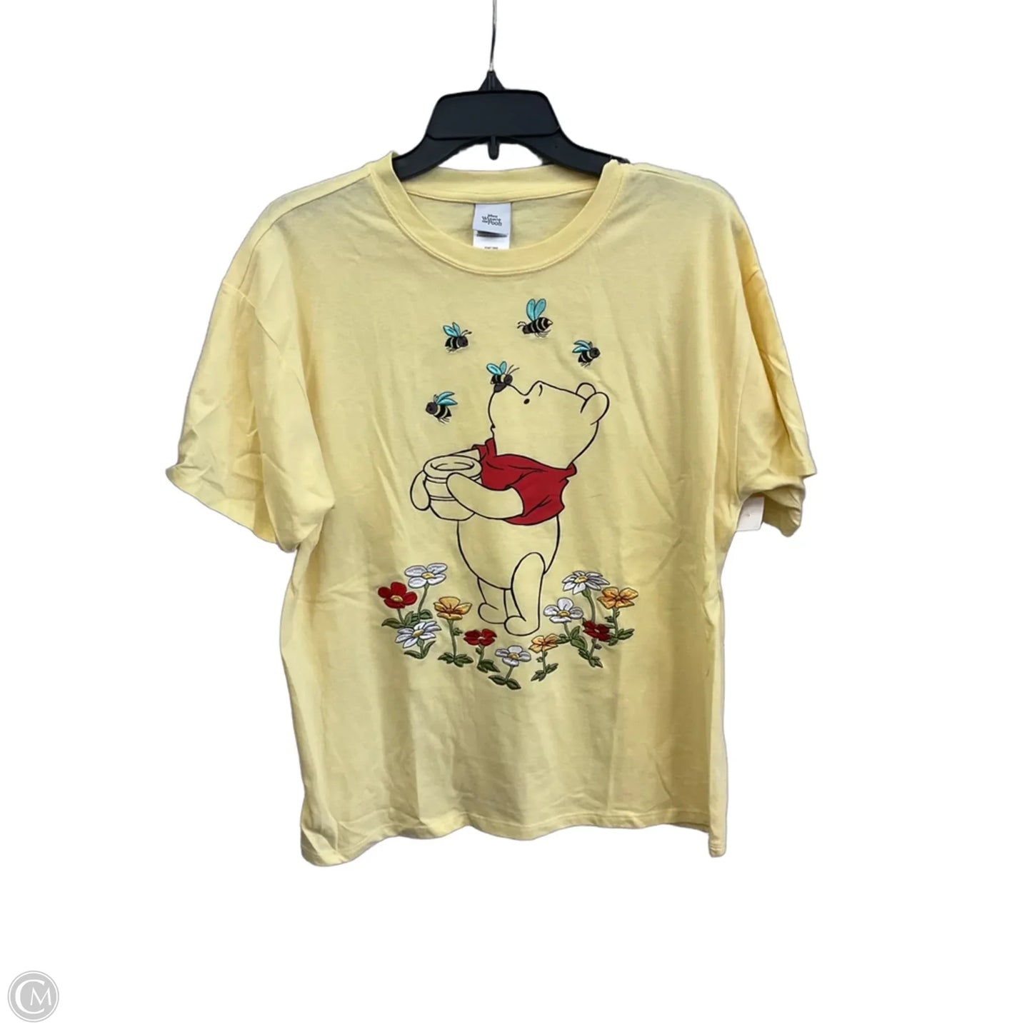 Top Short Sleeve Basic By Disney In Yellow, Size: L