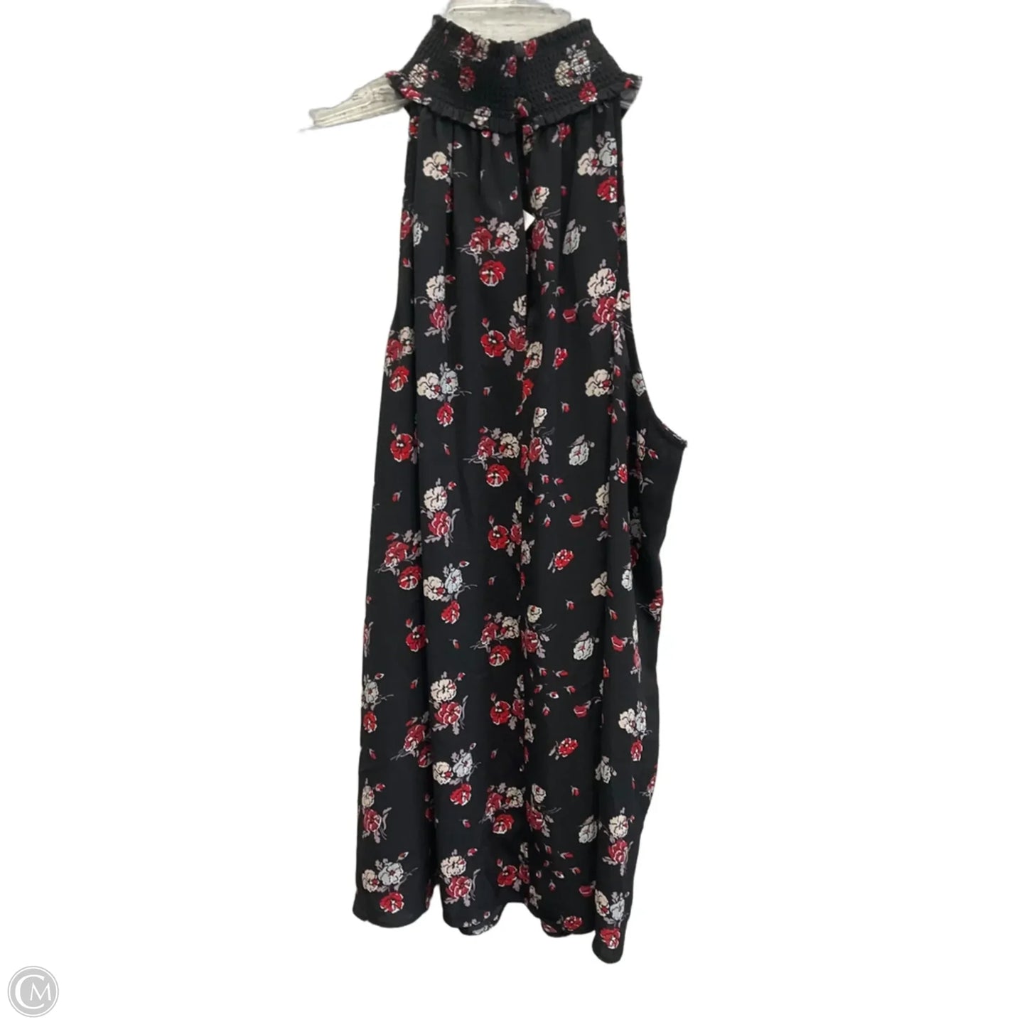 Top Sleeveless By Loft In Black & Red, Size: S