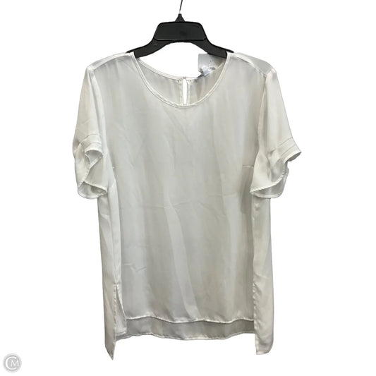 Top Short Sleeve By Dr2 In White, Size: L