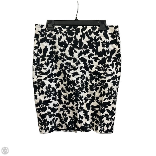 Skirt Midi By Loft In Black & White, Size: 10