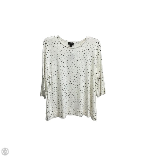 Top 3/4 Sleeve By J. Jill In Black & White, Size: L