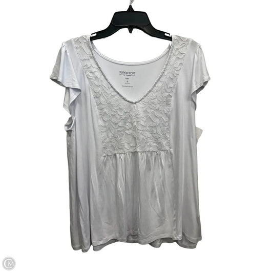 Top Sleeveless By Torrid In White, Size: L