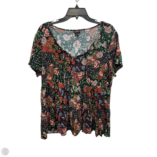 Top Short Sleeve By Torrid In Floral Print, Size: M