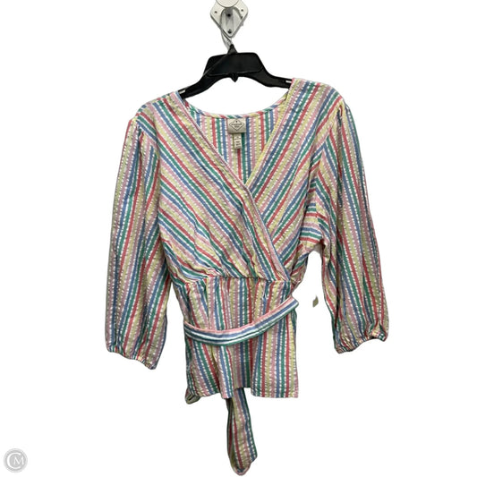 Top Long Sleeve By St Johns Bay In Multi-colored, Size: 1x