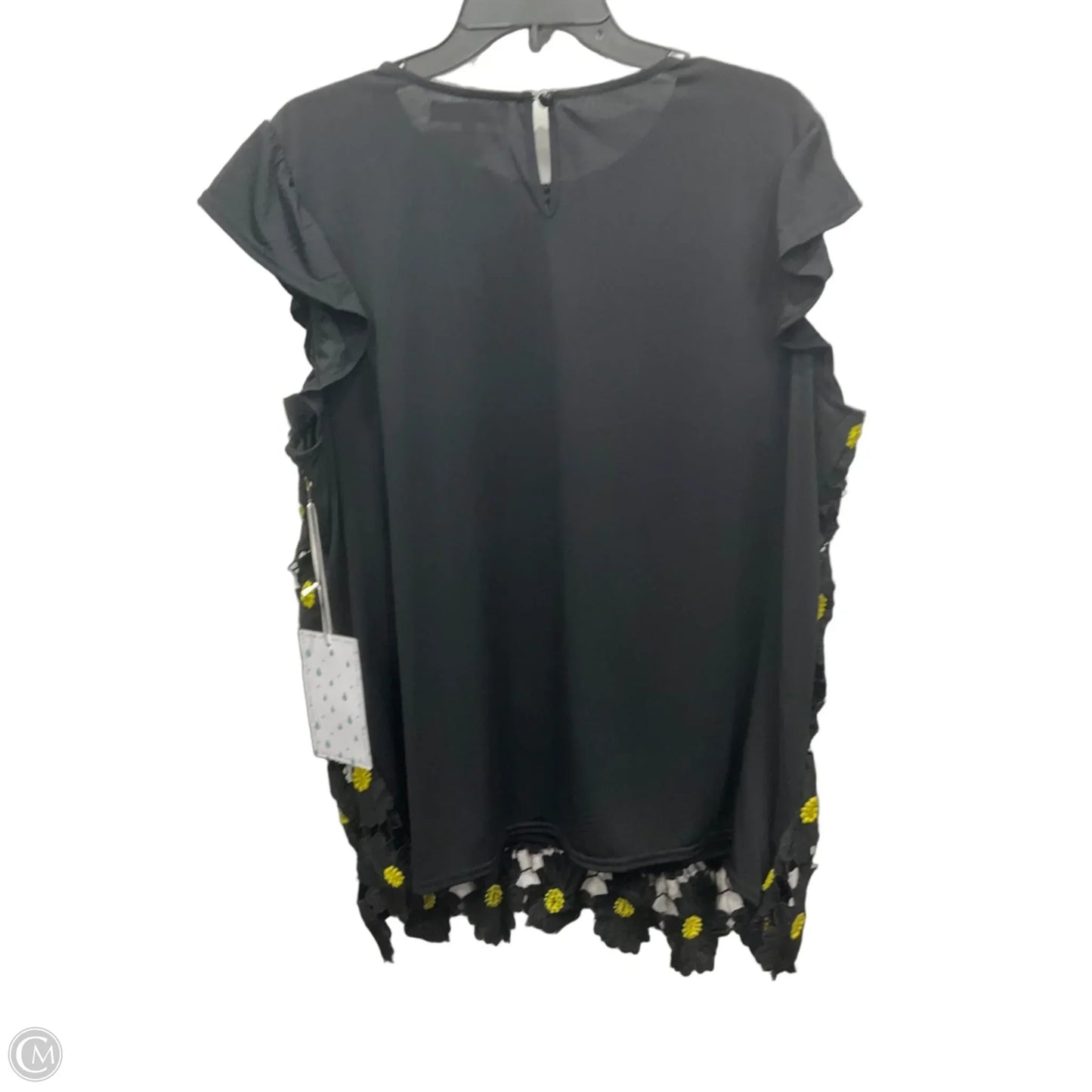 Top Sleeveless By Sweet Rain In Black & Yellow, Size: 2x