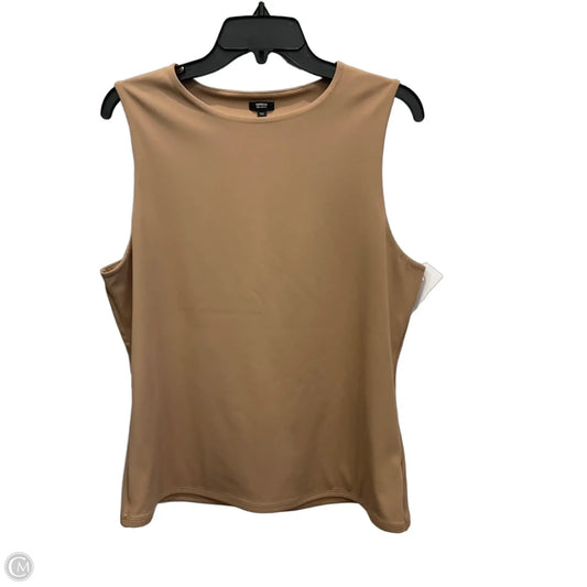 Top Sleeveless By Express In Tan, Size: Xl