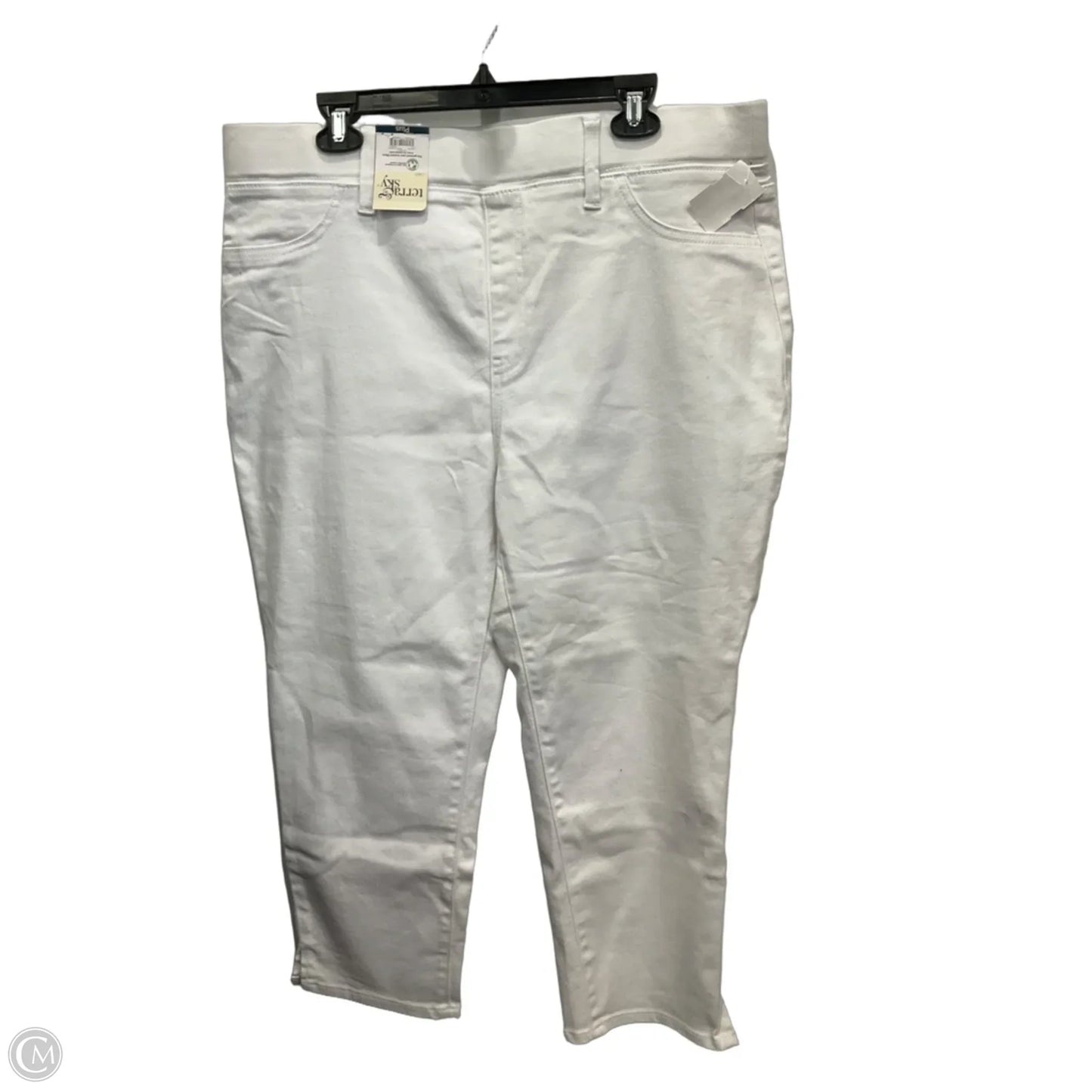 Pants Cropped By Terra & Sky In White, Size: 22