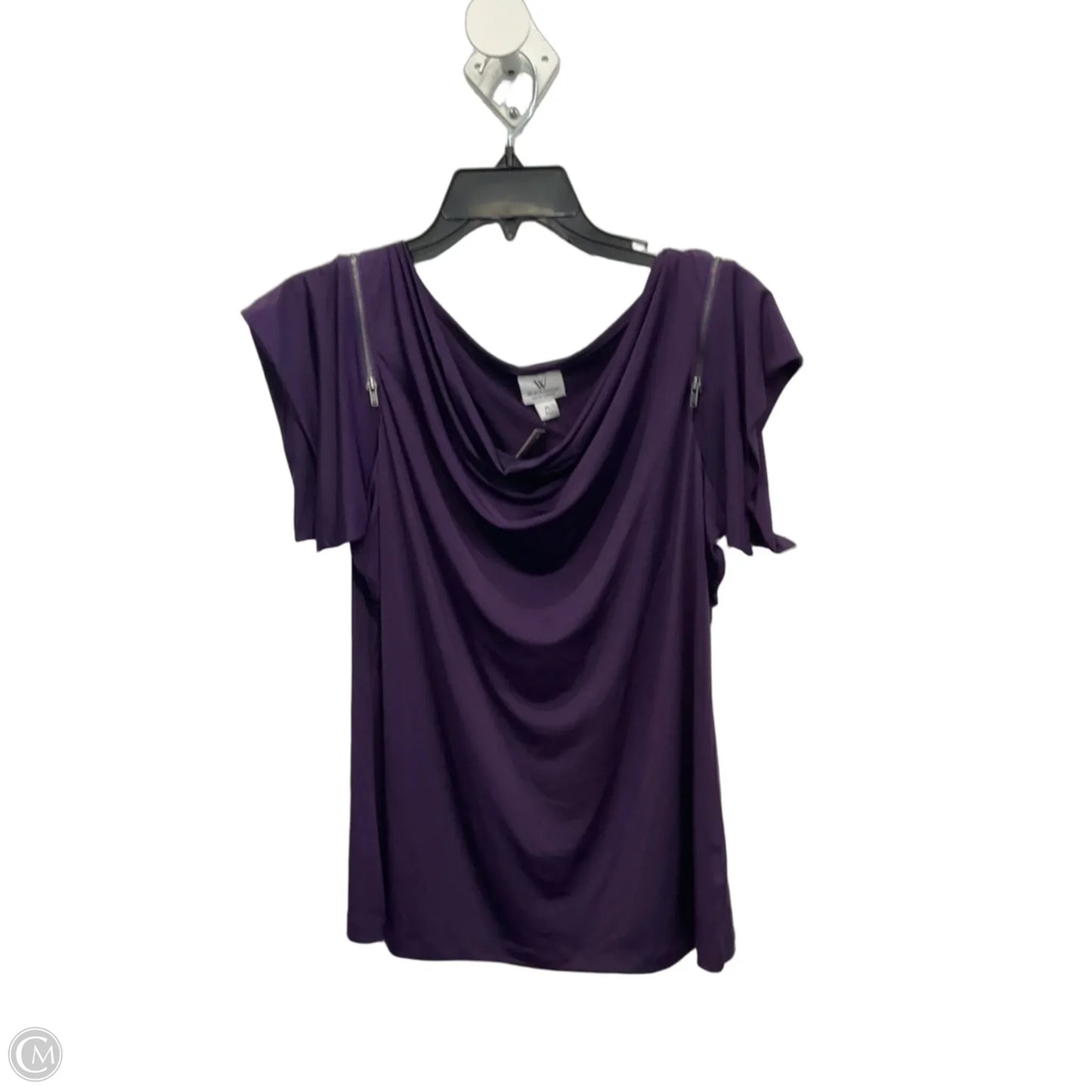 Top Short Sleeve By Worthington In Purple, Size: Lp