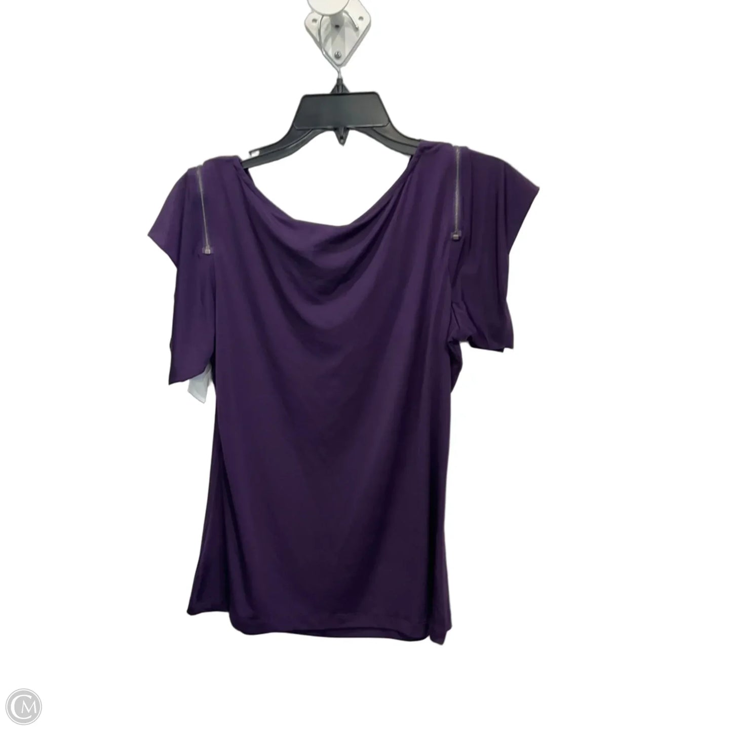 Top Short Sleeve By Worthington In Purple, Size: Lp