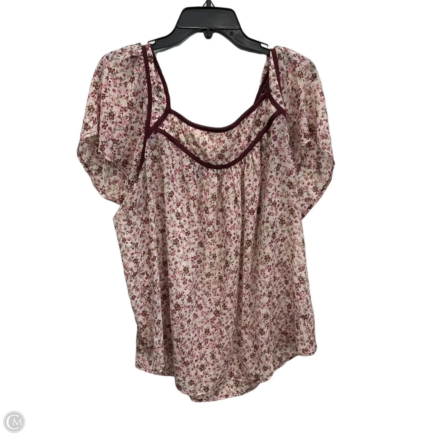 Top Short Sleeve By Torrid In Floral Print, Size: 1x