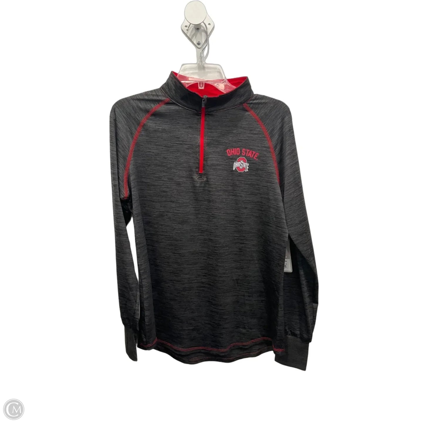 Athletic Sweatshirt Collar By Colosseum In Grey & Red, Size: Xl