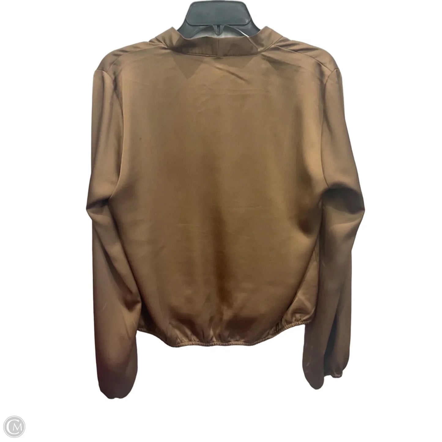 Top Long Sleeve By Ann Taylor In Brown, Size: M