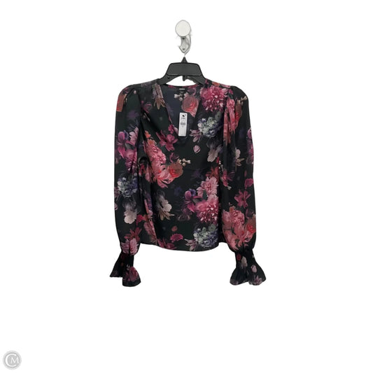 Top Long Sleeve By Express In Floral Print, Size: Xs