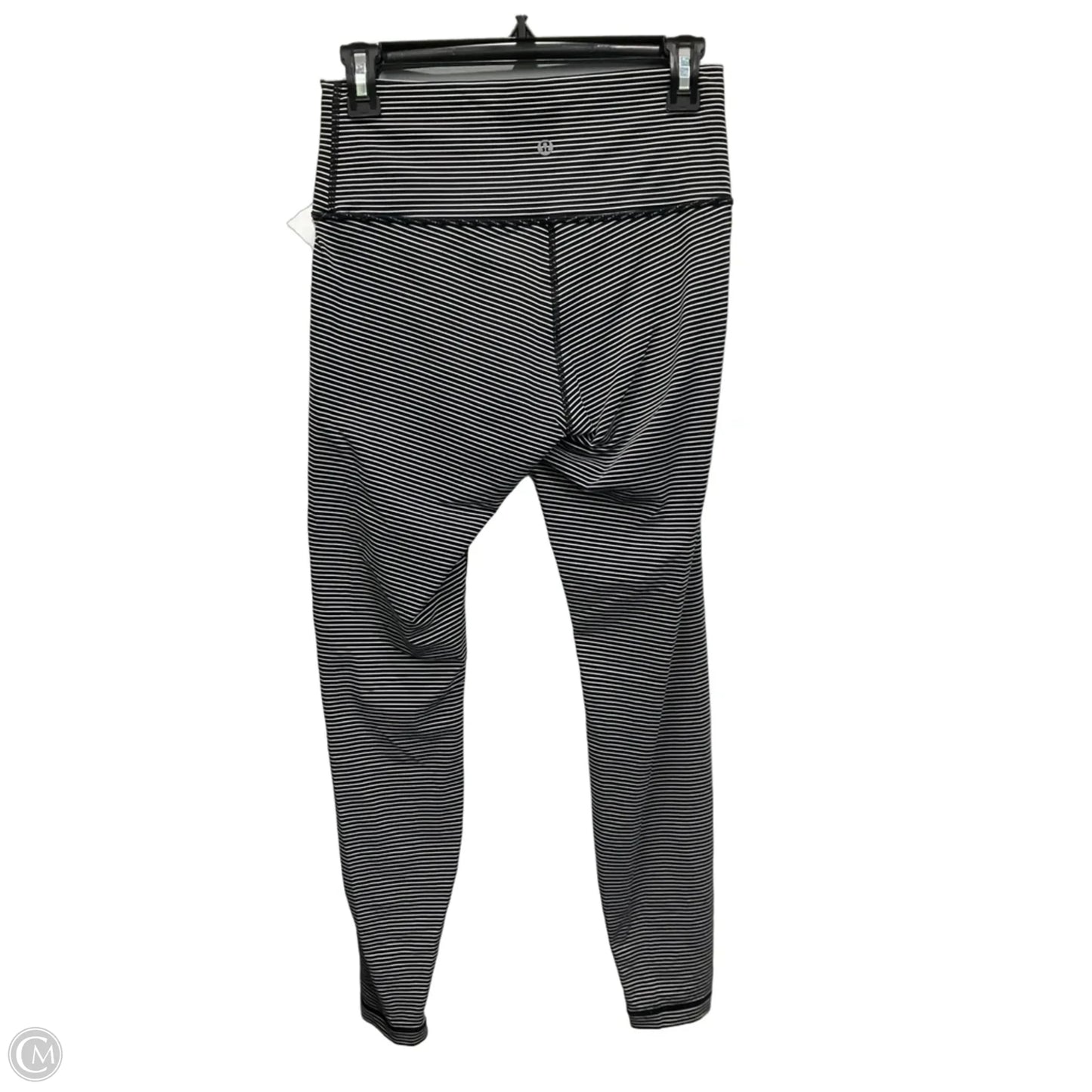 Athletic Leggings By Lululemon In Black & White, Size: M