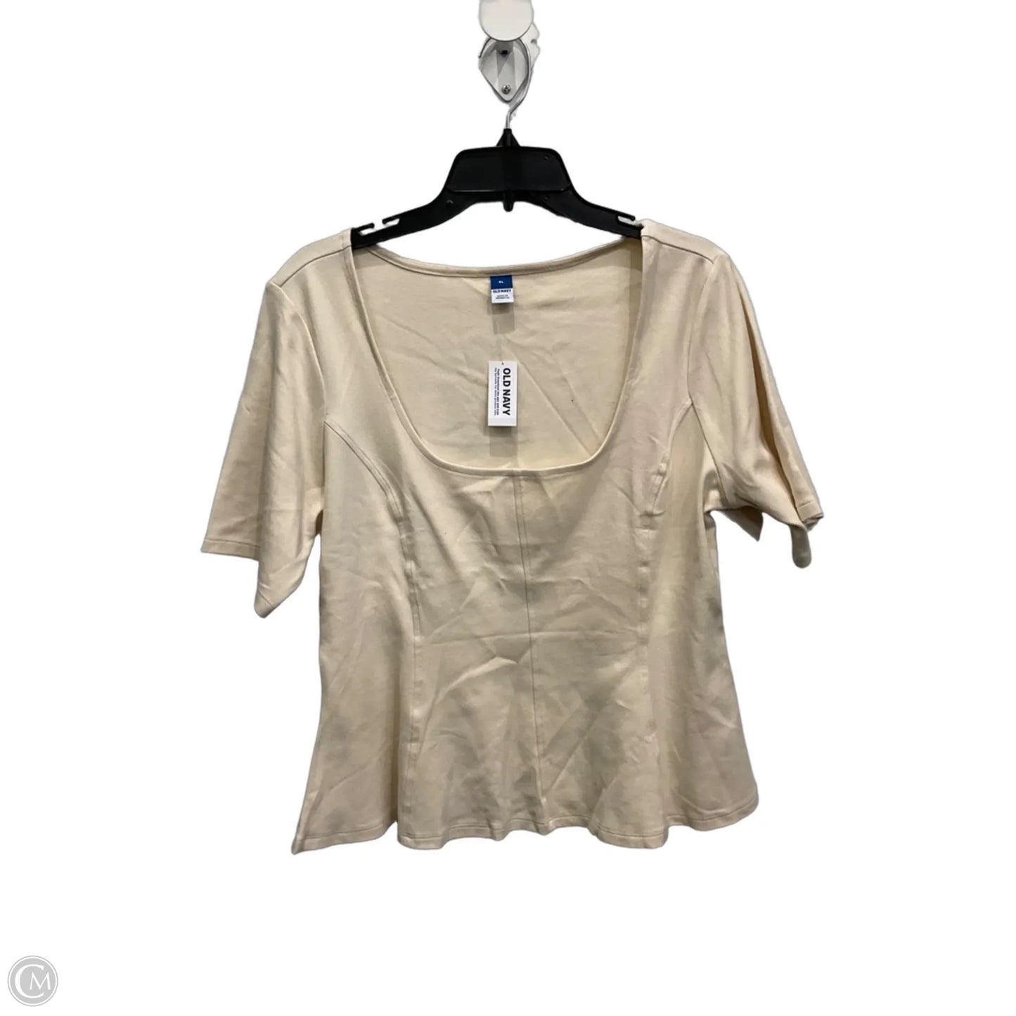Top Short Sleeve By Old Navy In Cream, Size: Xl