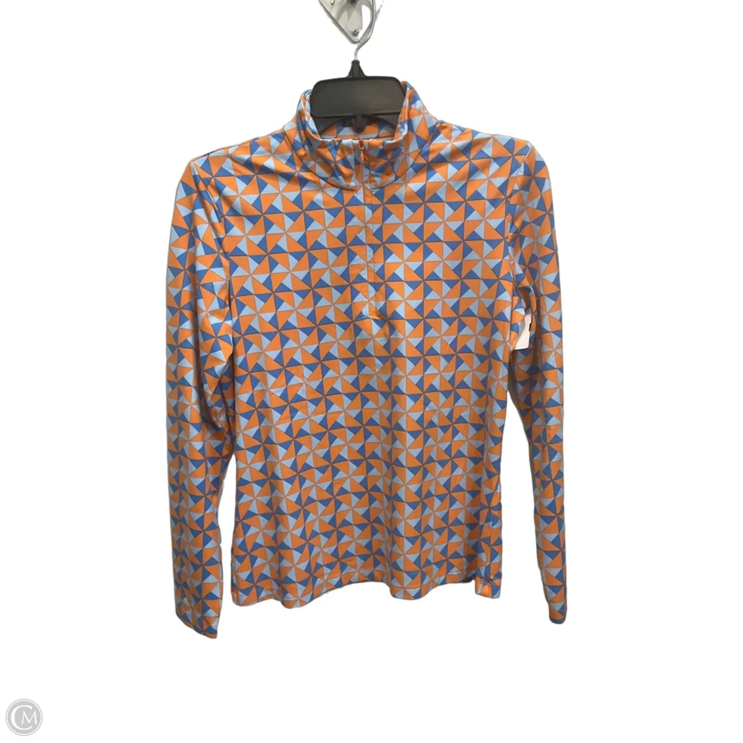 Athletic Sweatshirt Collar By J Mclaughlin In Blue & Orange, Size: M