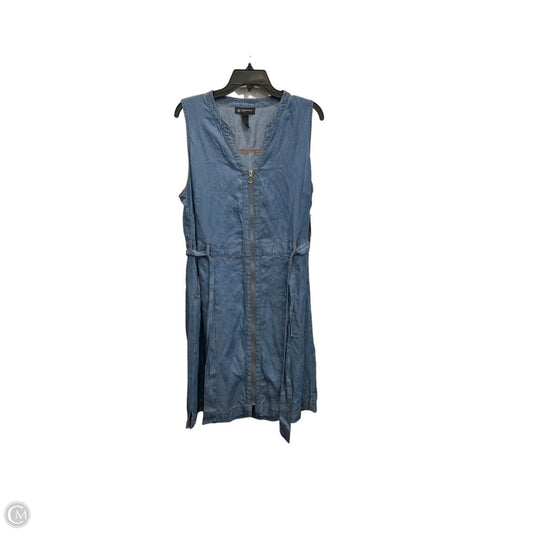 Dress Casual Midi By International Concepts In Blue Denim, Size: Xxl